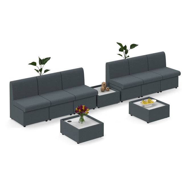 Alto modular reception seating with no arms