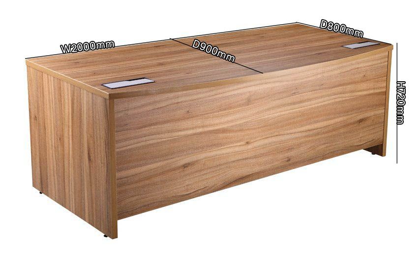 Executive Straight Desk In American Black Walnut