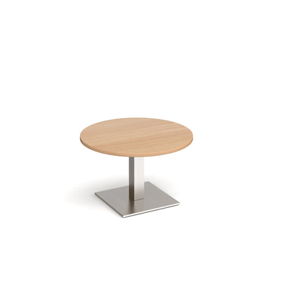 Brescia circular coffee table with flat square base - BCC800-BS-B