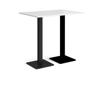Brescia rectangular poseur table with square bases - BPR1200-K-WH