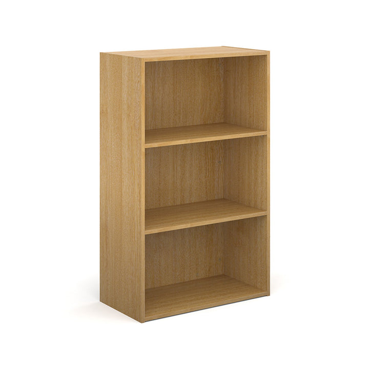 Contract bookcase With Shelves 1230mm High - Oak