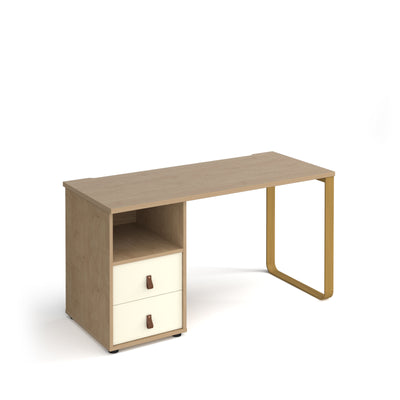 Cairo desk, ped with draws - CR614P-D-KO-WH