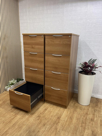 Walnut filling cabinet with draws - CAN DELIVER LOCAL