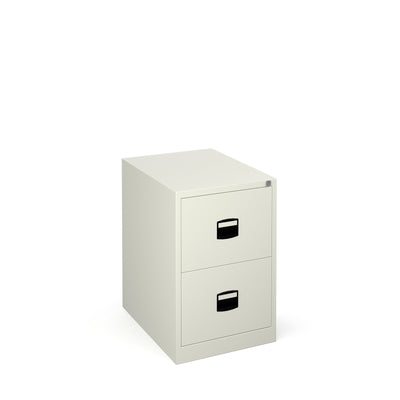 Steel Contract Filing Cabinet - 2 Drawer - White