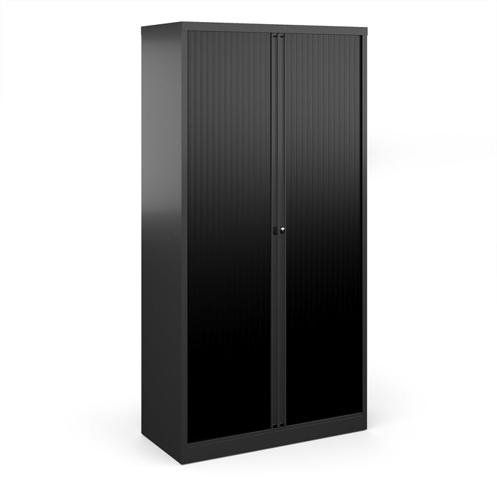 Bisley Systems Storage Tambour Cupboard 1970mm High - Black