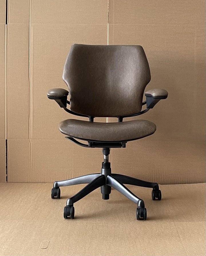 Humanscale Freedom Chair In Brown Patterned Leather - UK Delivery Rrp £1149