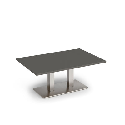 Eros rectangular coffee table with twin uprights - ECR1200-BS-OG