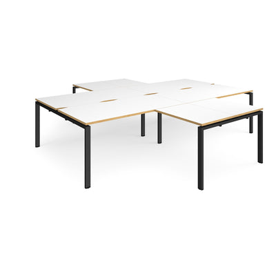 Adapt 4 Desk Cluster With Returns - 2800mm