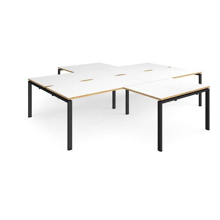 Adapt 4 Desk Cluster With Returns - 2800mm