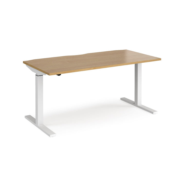 Elev8 contract straight sit-stand desk 800mm deep - Oak