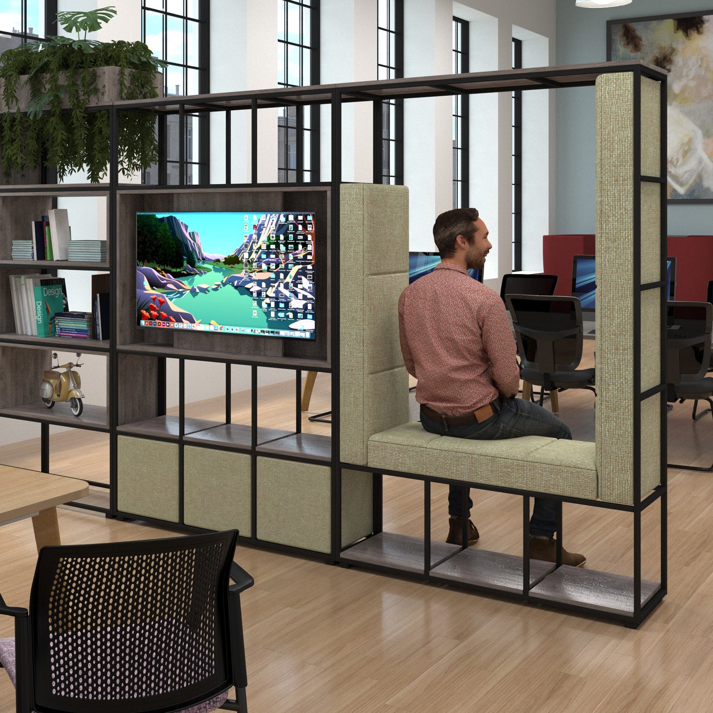 Flux modular triple seating unit