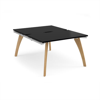 Fuze back to back desks 1600mm deep - FZ1216-WH-BK