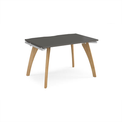Fuze single desk 800mm deep - FZ128-WH-OG
