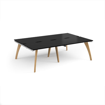 Fuze double back to back desks 1600mm deep - FZ2416-WH-BK