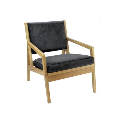 Hanna single seater sofa with wooden frame - HAN01-G
