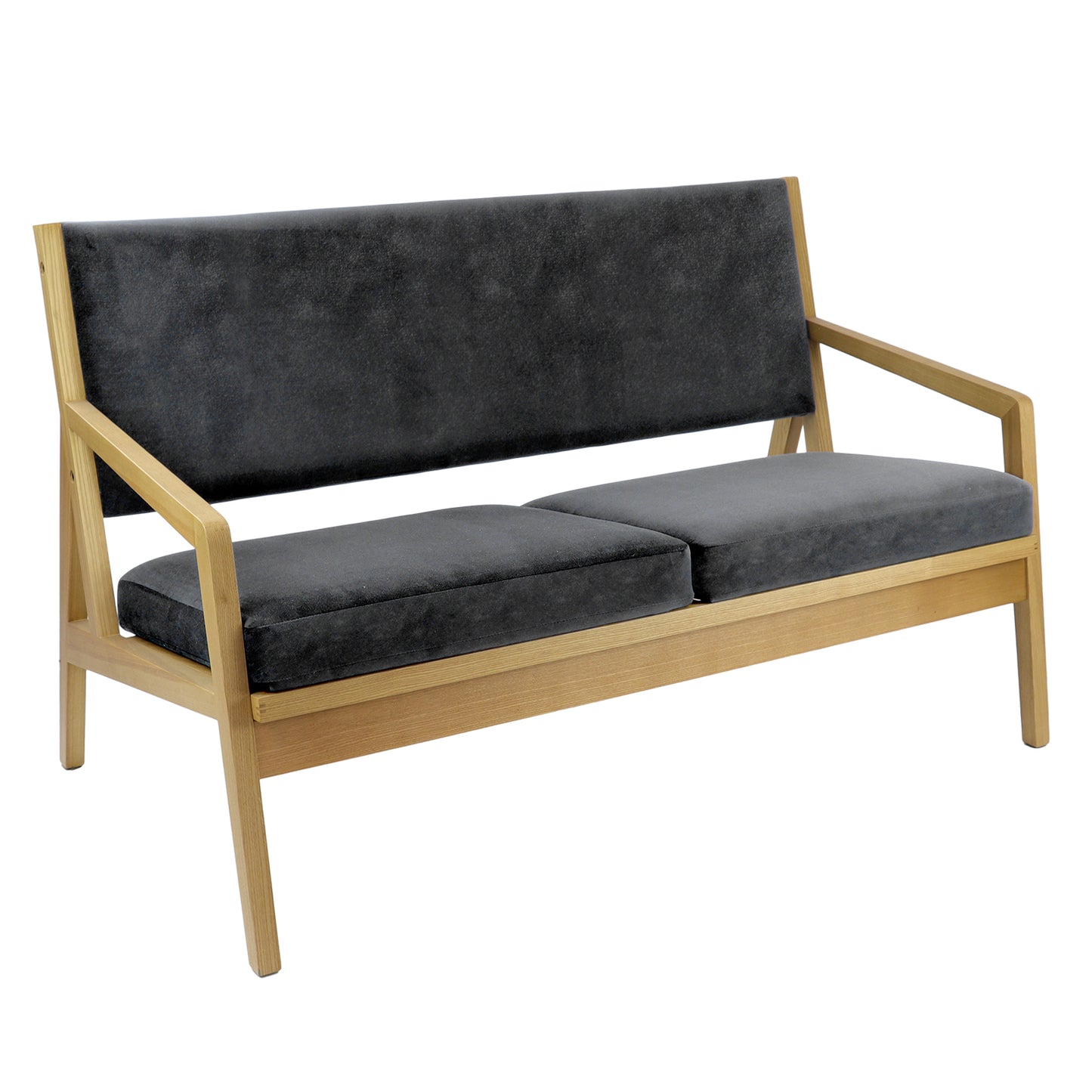 Hanna single seater sofa with wooden frame - HAN02-G