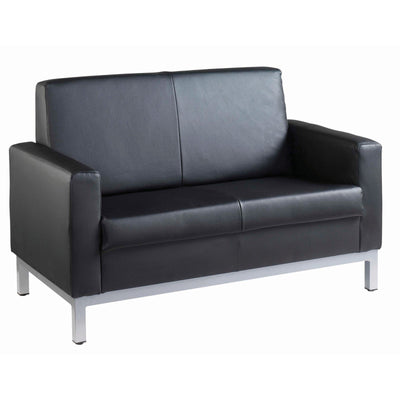 Helsinki leather reception seating - two seater