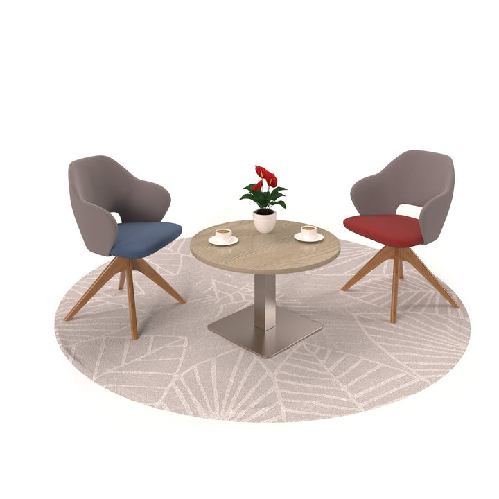 Jude single seater lounge chair with pyramid oak legs