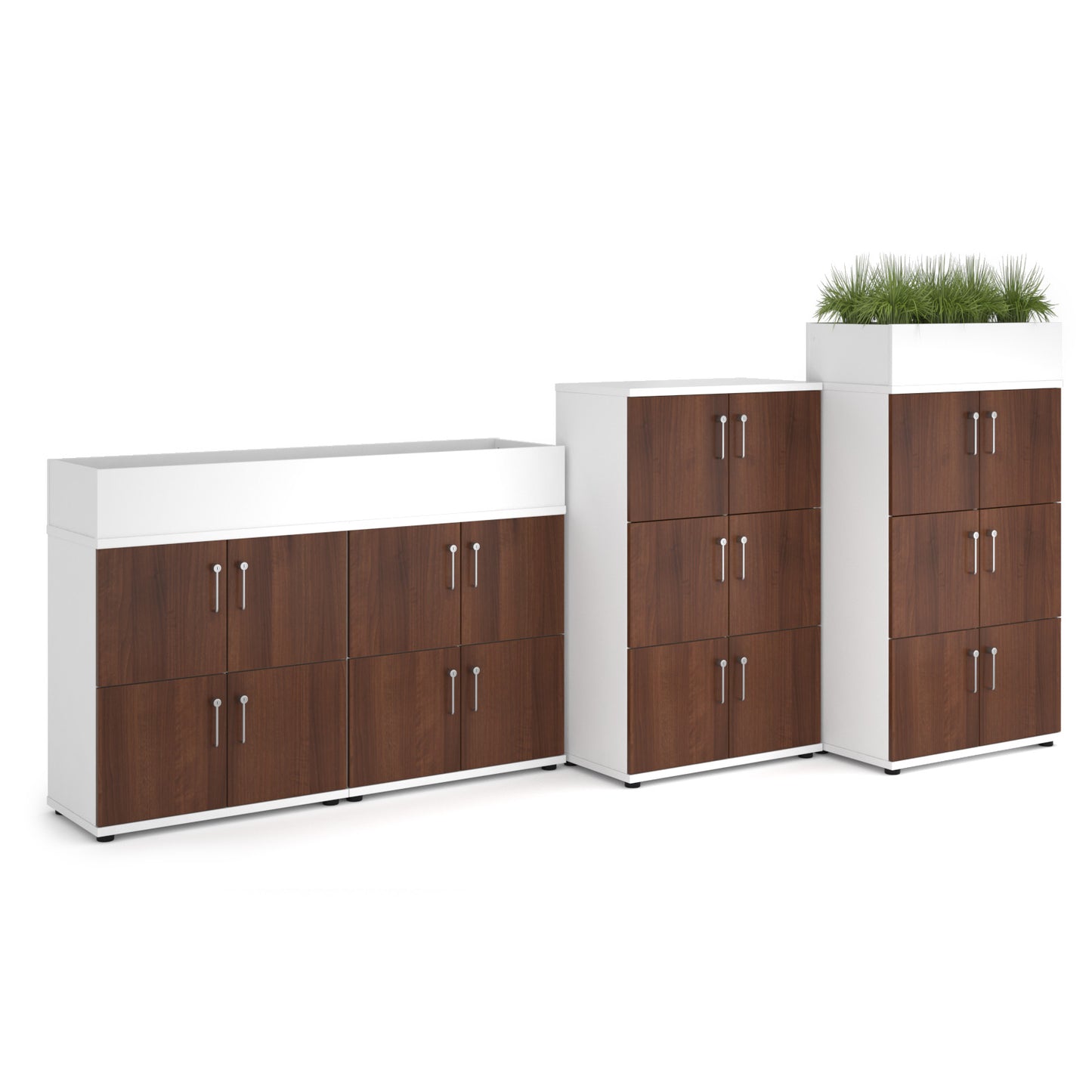 Wooden storage lockers