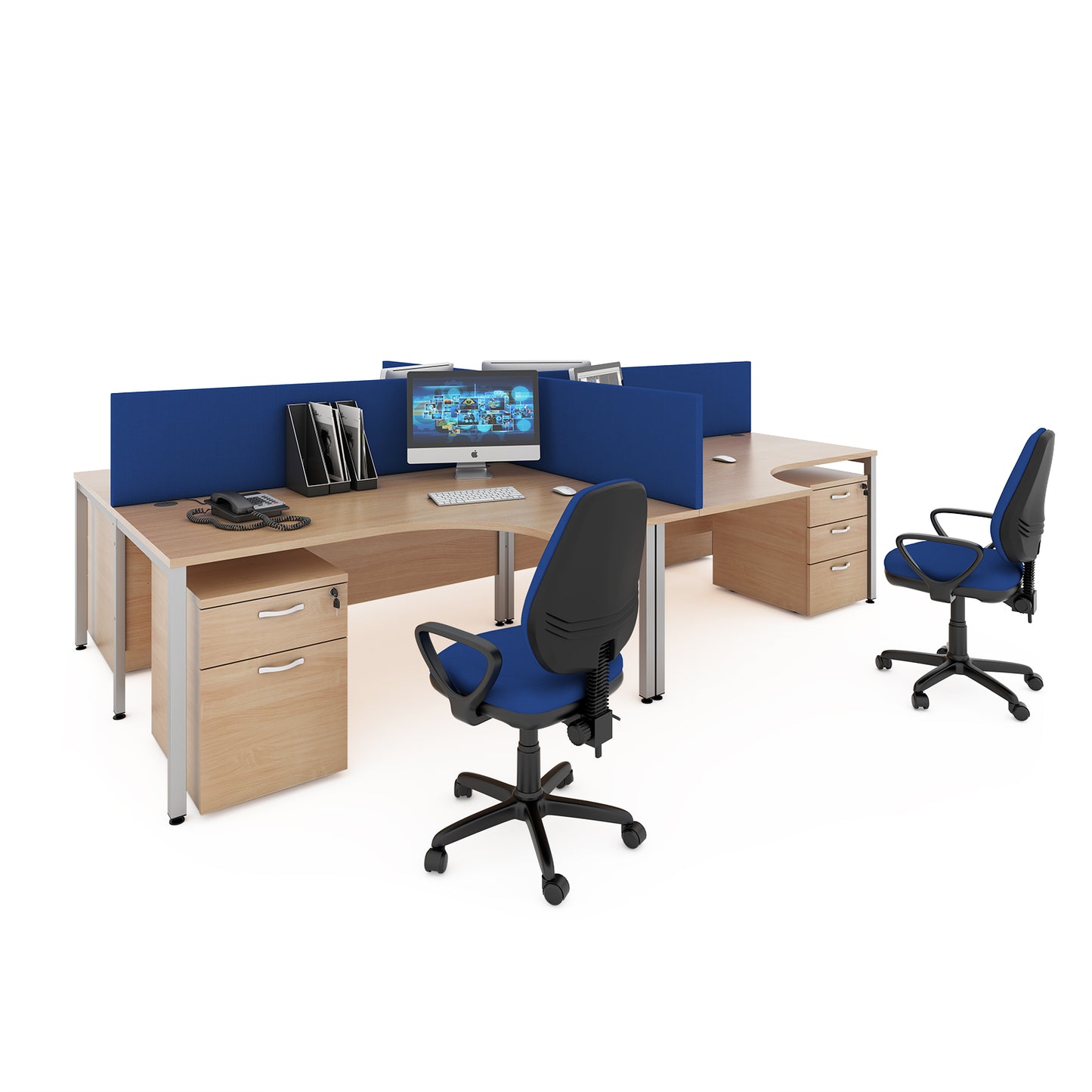 Maestro 25 bench back to back ergonomic desks