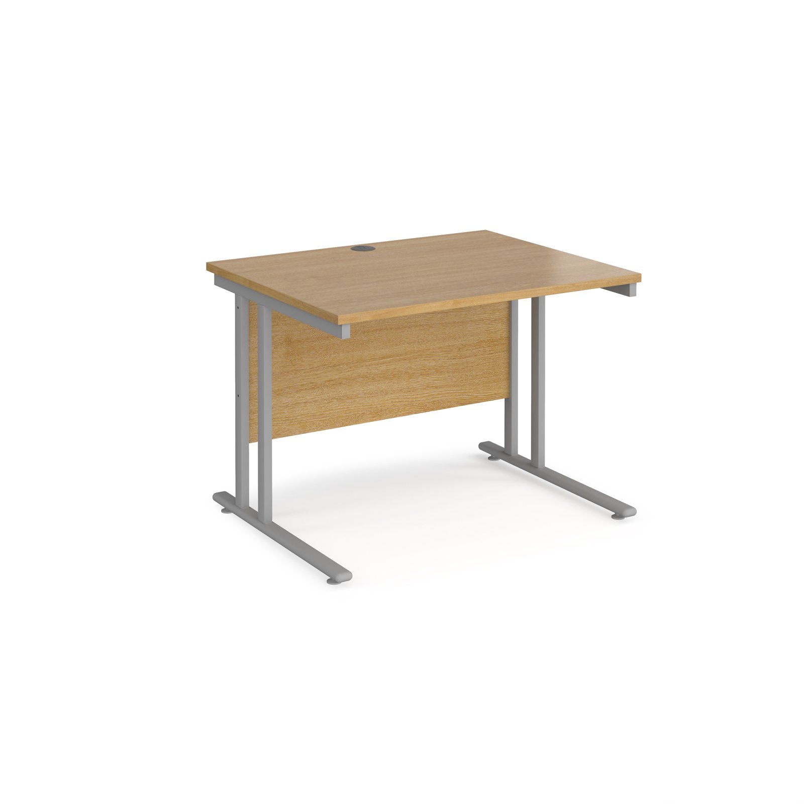 Maestro 25 Grey Oak Office Desk – 800mm Deep Cantilever Workstation – Multiple Sizes Available