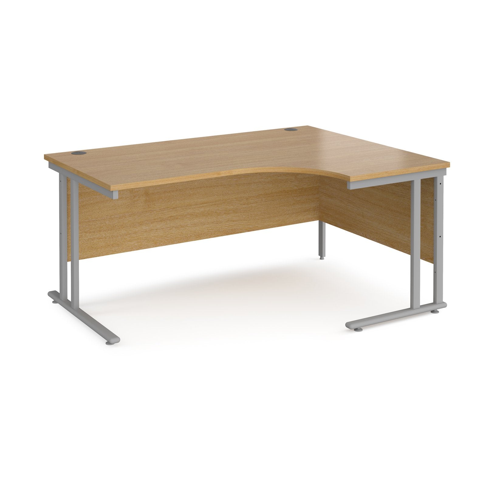 Maestro 25 cantilever right hand ergonomic desk - Grey Oak
