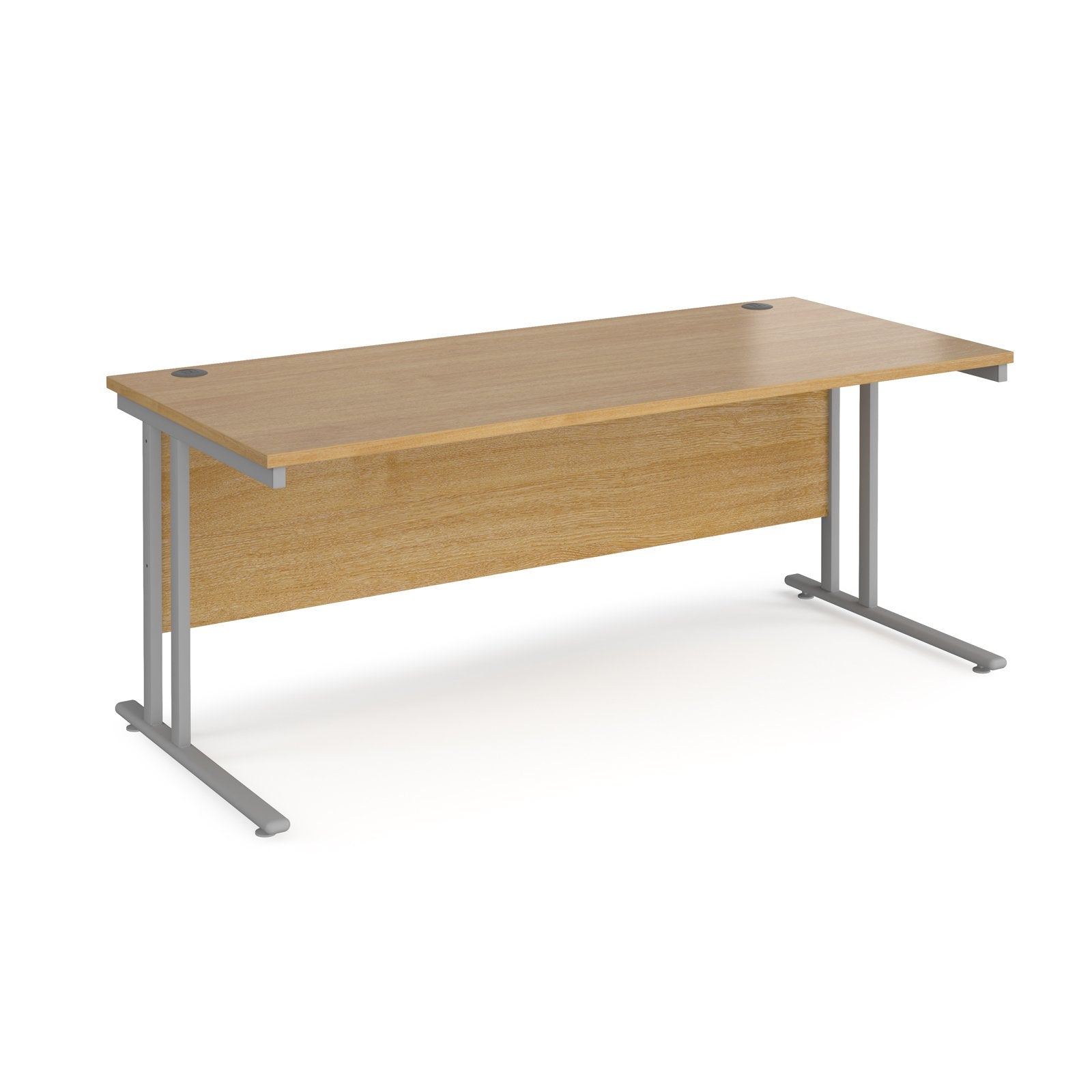 Maestro 25 Grey Oak Office Desk – 800mm Deep Cantilever Workstation – Multiple Sizes Available