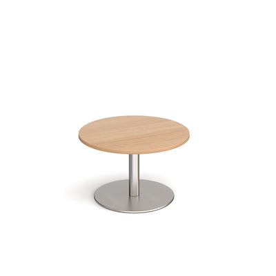 Monza circular coffee table with flat round base - MCC800-BS-B