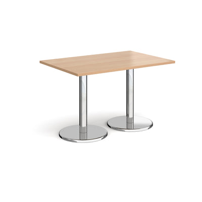 Pisa rectangular dining table with round bases - PDR1200-B
