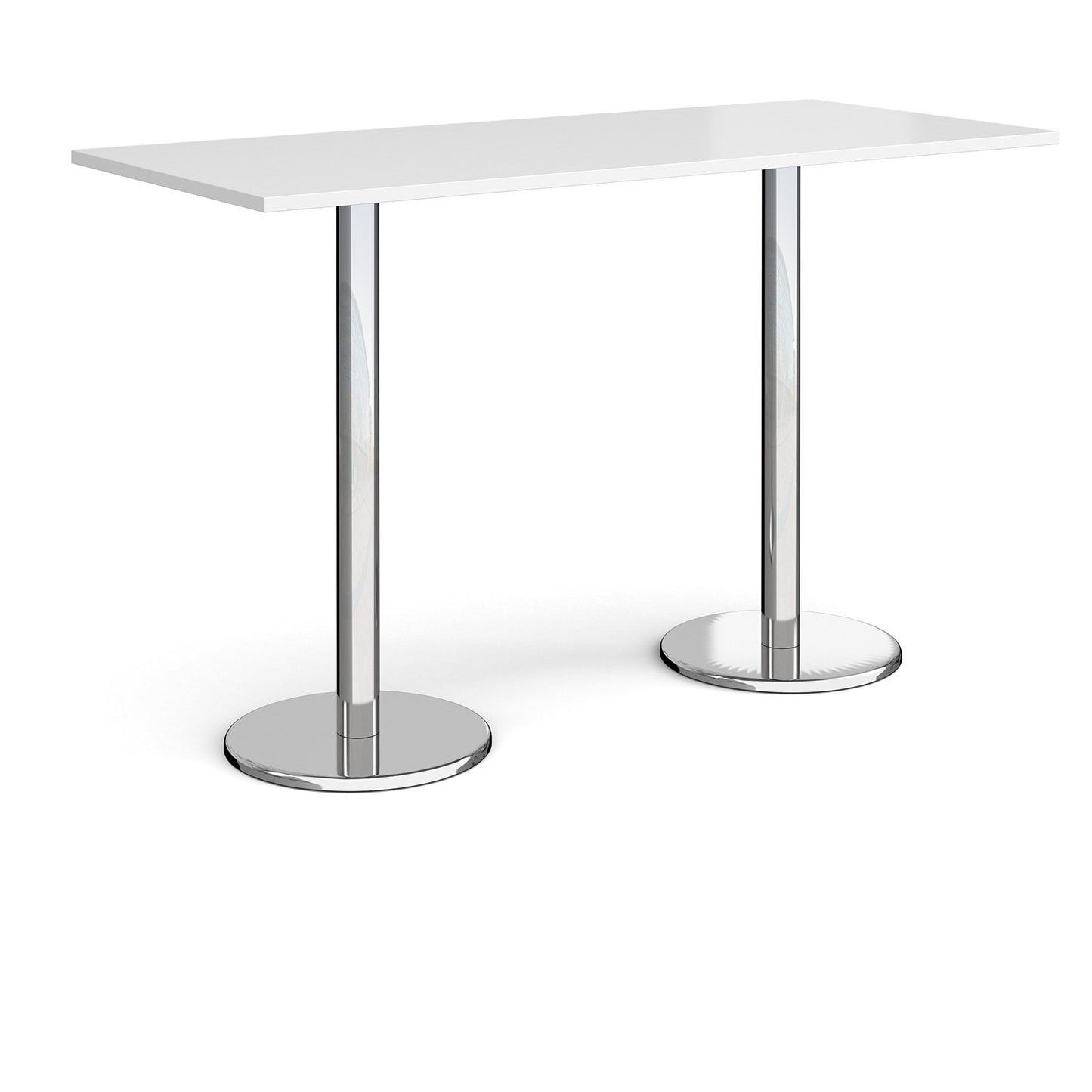 Pisa rectangular poseur table with round bases