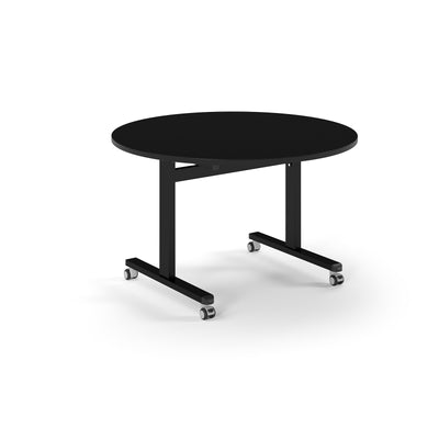 Circular flip top meeting table - PROFL12C-K-BK