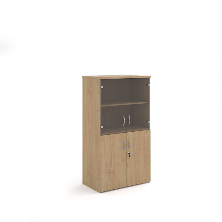 Universal combination unit with glass upper doors