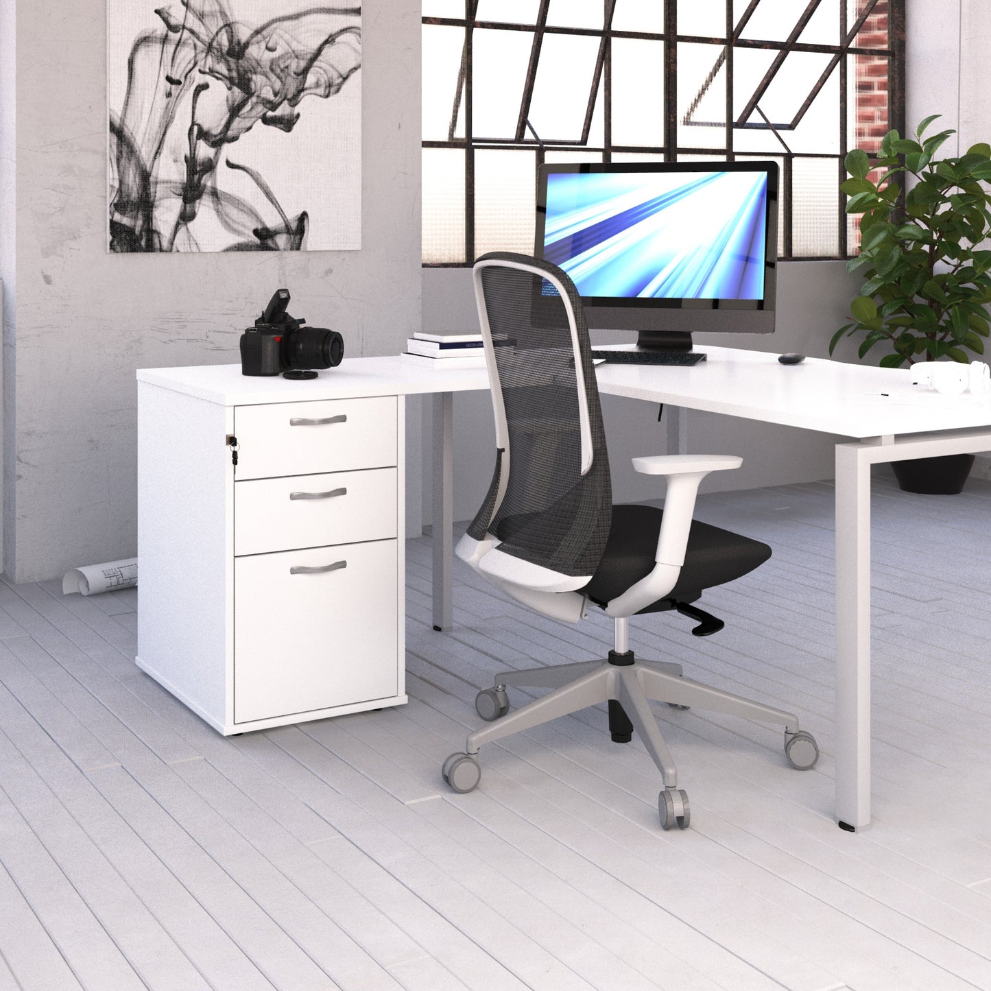 Desk extension pedestal