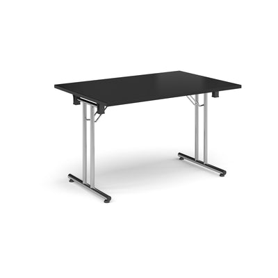 Rectangular folding leg table with straight feet - SFL1200-C-BK