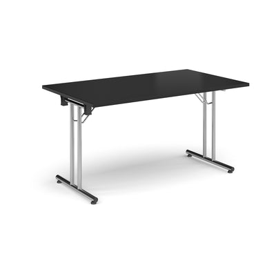 Rectangular folding leg table with straight feet - SFL1400-C-BK