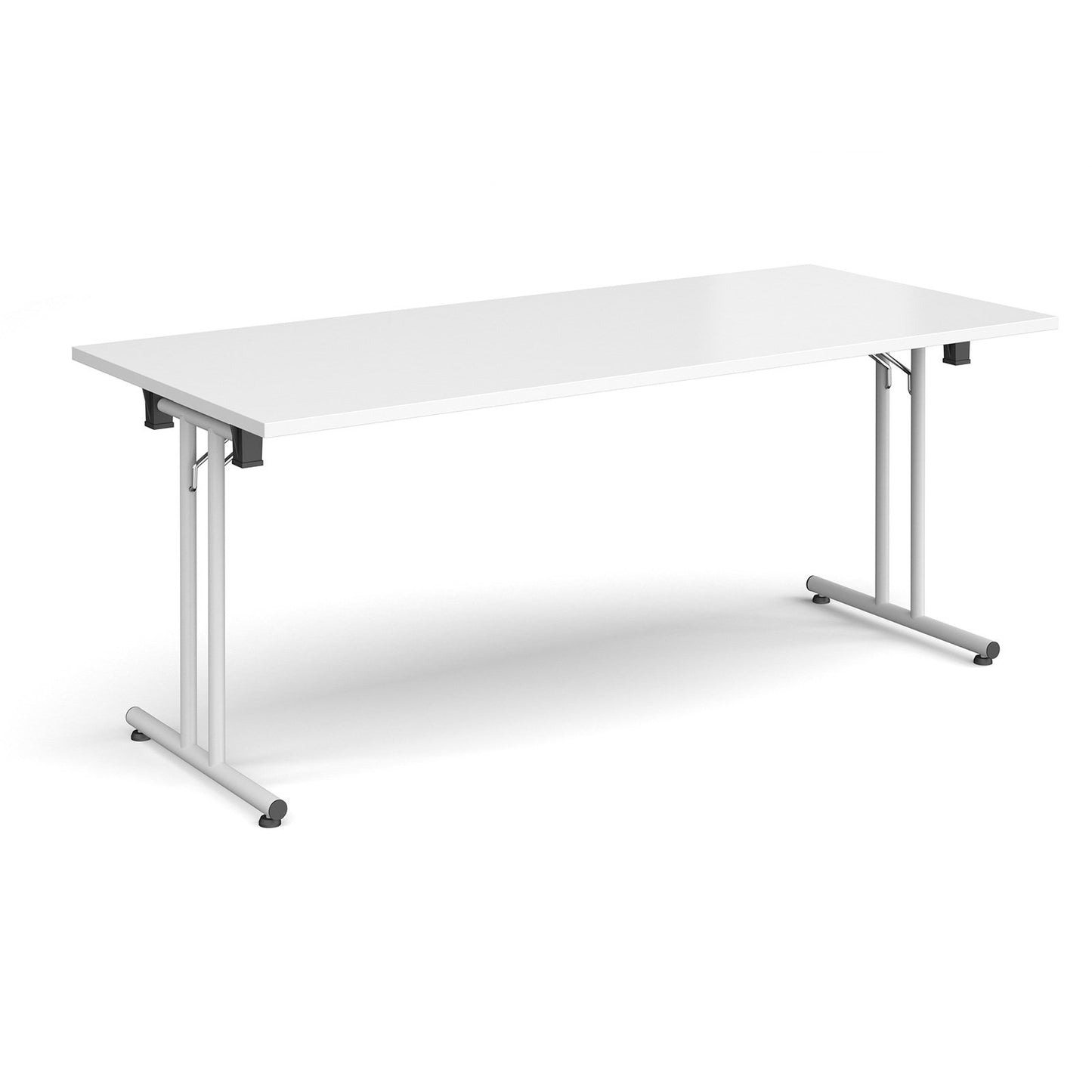 Rectangular folding leg table with straight feet