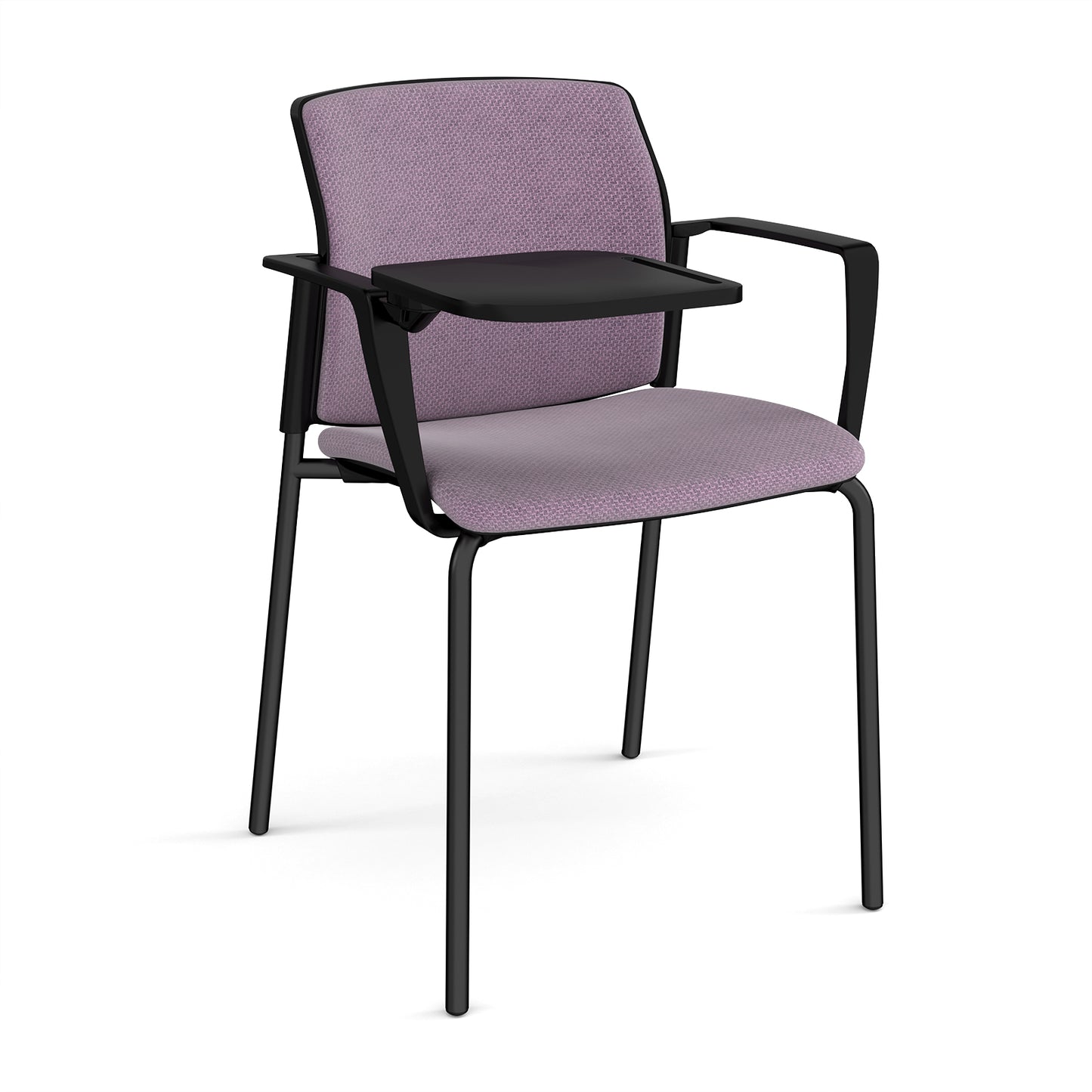 Santana 4 leg stacking chair fully upholstered - SFU102-K