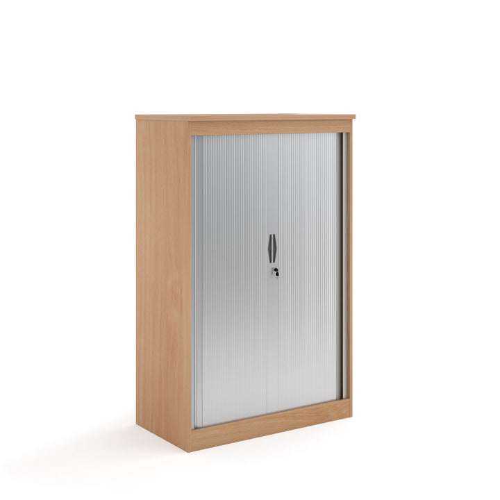 Systems Horizontal Tambour Door Cupboard 1600mm High - Beech