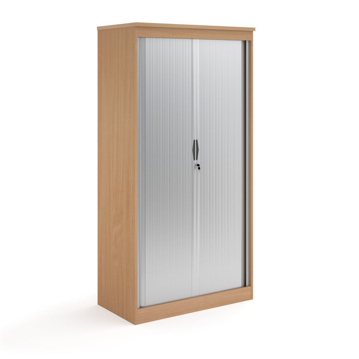 Systems Horizontal Tambour Door Cupboard 2000mm High - White