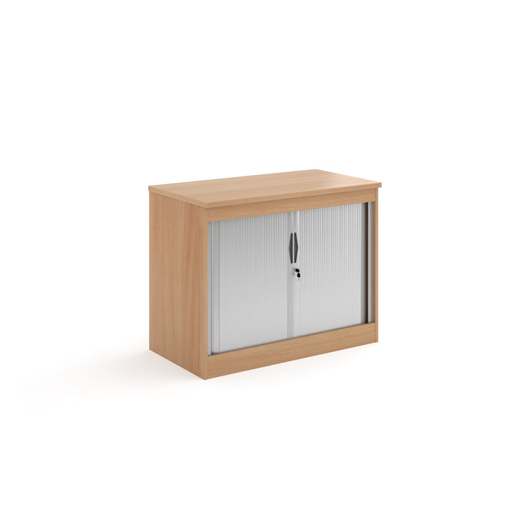 Systems Horizontal Tambour Door Cupboard 800mm High - Beech