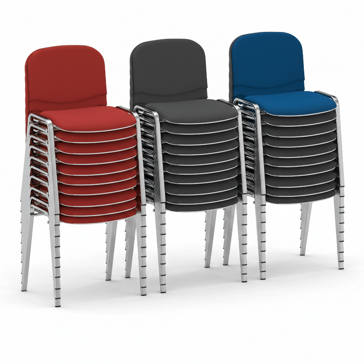 ISO Stacking Visitor/Conference Chairs – Bulk Bundle of 30
