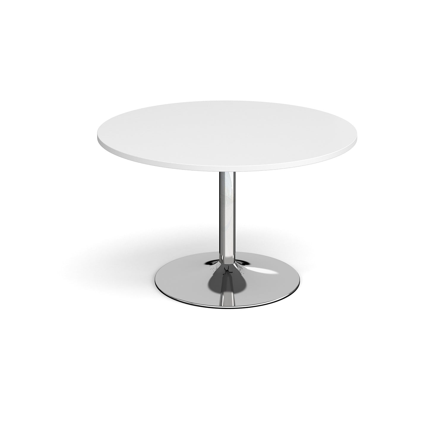 Trumpet base circular boardroom table - TB12C-C-WH