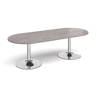 Trumpet base radial end boardroom table - TB24-C-GO