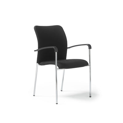 Tori 4 leg mesh back meeting chair with arms - TOR101H-K