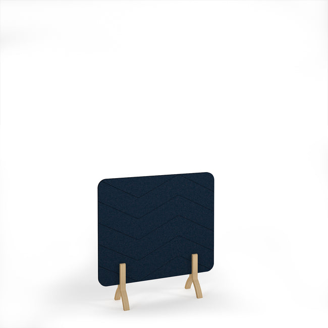 Zigzag Accoustic Floor Standing Screen Wooden Legs