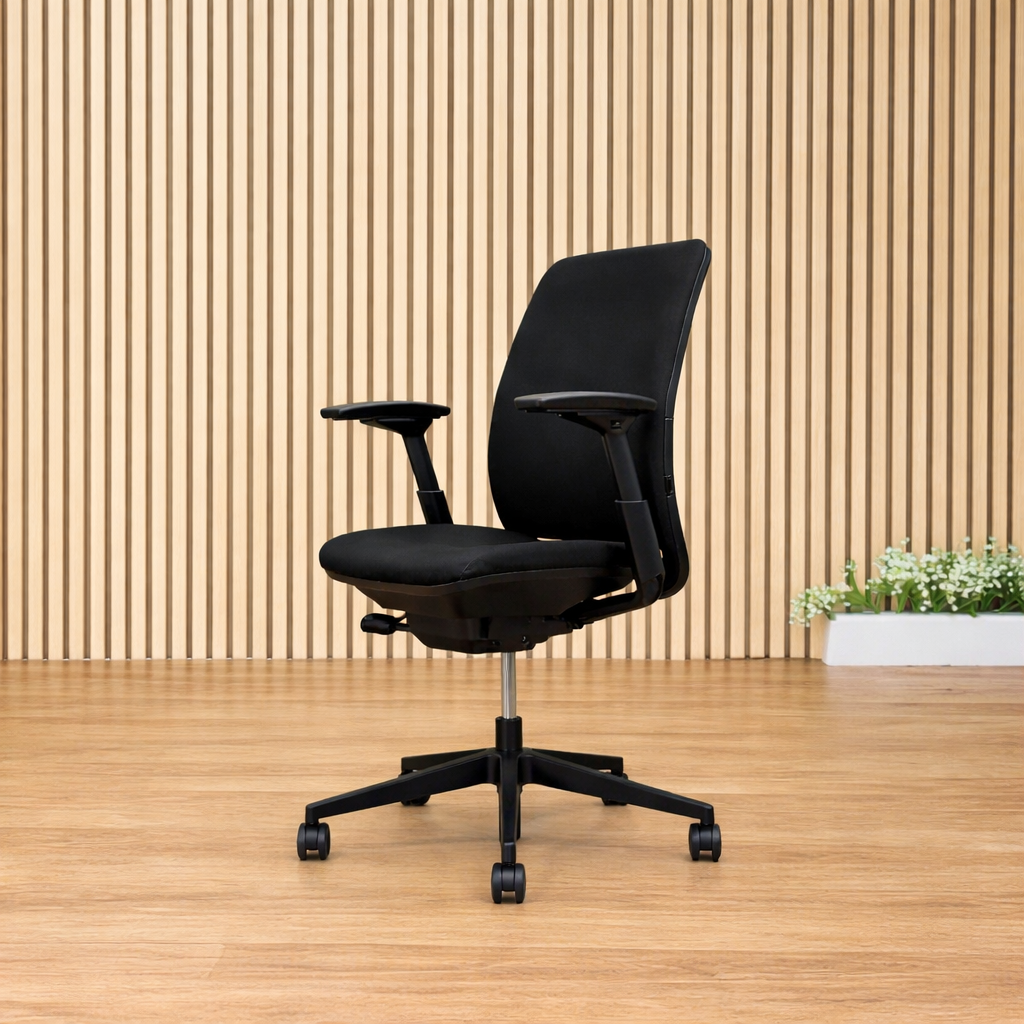 Steelcase Amia Office Chair Ergonomic Black Adjustable Arms Task Chair