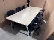 Set of 6 Connection Adjustable chairs and Senator Meeting Table - Can Deliver