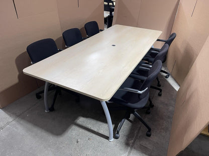 Set of 6 Connection Adjustable chairs and Senator Meeting Table - Can Deliver