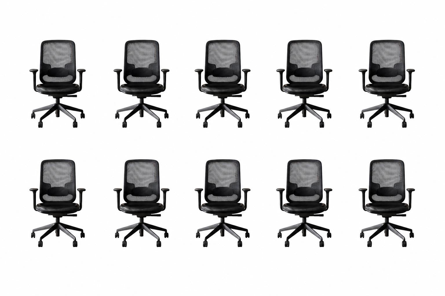 Orangebox Do Refurbished Ergonomic Office Chair – Black Faux Leather – UK Delivery & Bradford Collection