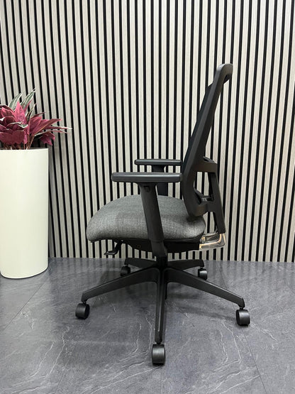Boss Design Felix Ergonomic Office Chair Grey Fabric | Swivel Task Chair UK Delivery